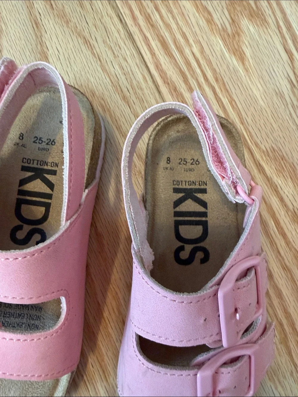 Cotton On Kids Light Pink Double-Buckle Sandals